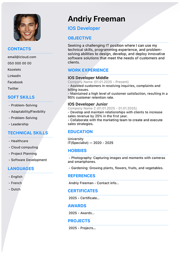 Modern resume template