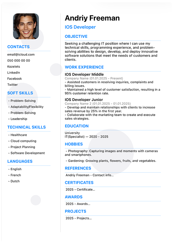 Minimal resume template