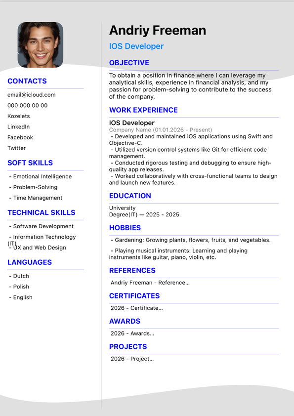 Bold modern resume template